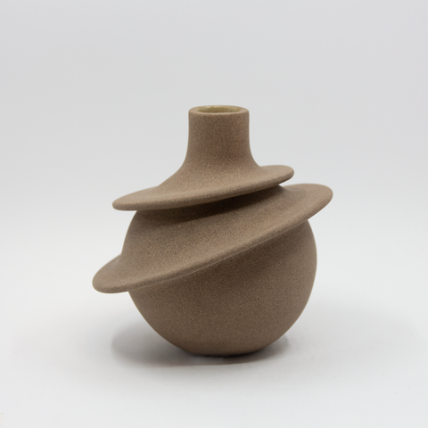 Vase Swirl Stengods Natur fra Karin Amdal