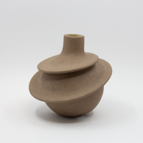 Vase Swirl Stengods Natur fra Karin Amdal