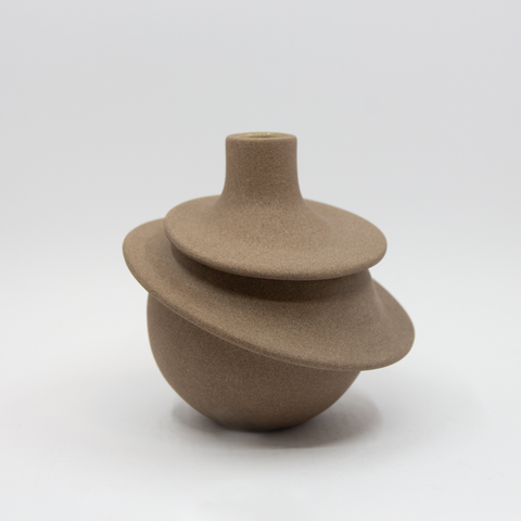 Vase Swirl Stengods Natur fra Karin Amdal