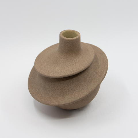 Vase Swirl Stengods Natur fra Karin Amdal