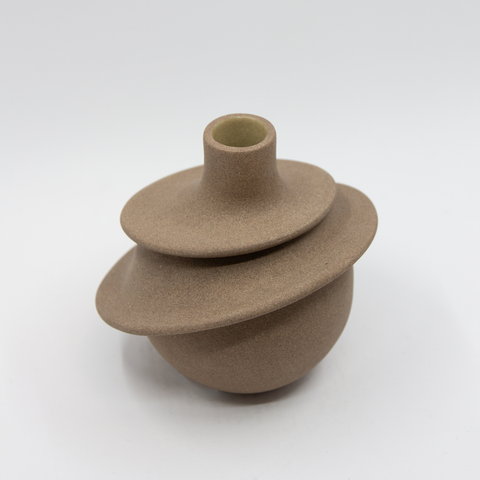 Vase Swirl Stengods Natur fra Karin Amdal