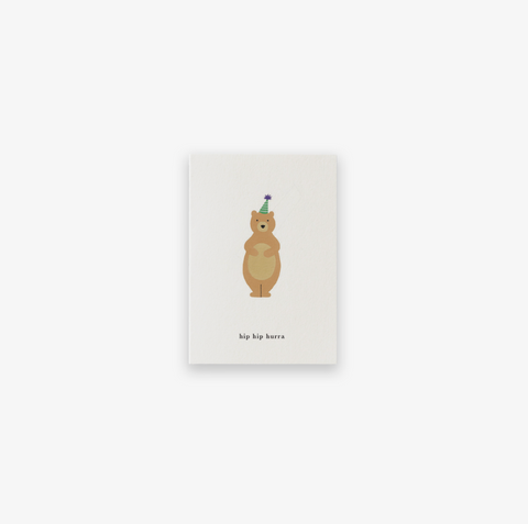Kartotek-Minikort Bjørn (Hip Hip Hurra)-Norway Designs