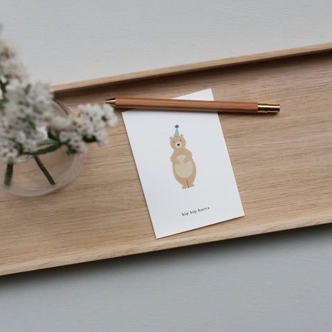 Kartotek-Minikort Bjørn (Hip Hip Hurra)-Norway Designs