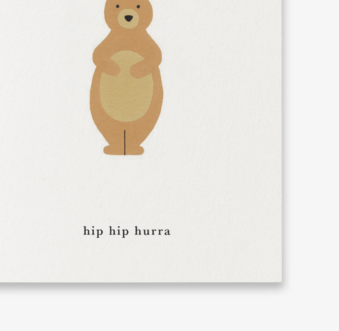Kartotek-Minikort Bjørn (Hip Hip Hurra)-Norway Designs