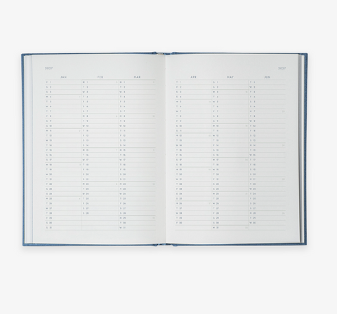 Kalender for 2027 tekstilbundet fra Kartotek Copenhagen