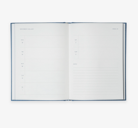 Kalender for 2027 tekstilbundet fra Kartotek Copenhagen