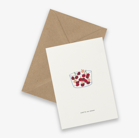 Kartotek-Kort Cherries (you're so sweet)-Norway Designs
