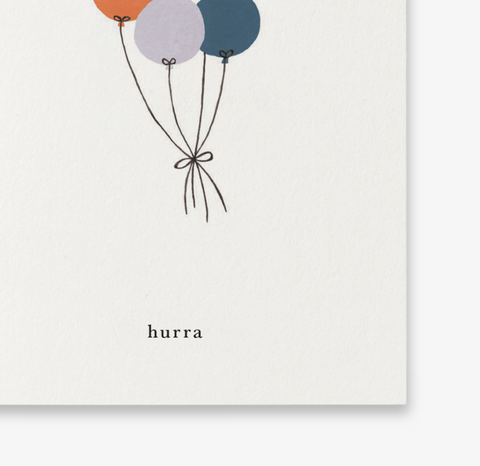Kartotek-Minikort Ballonger (Hurra)-Norway Designs