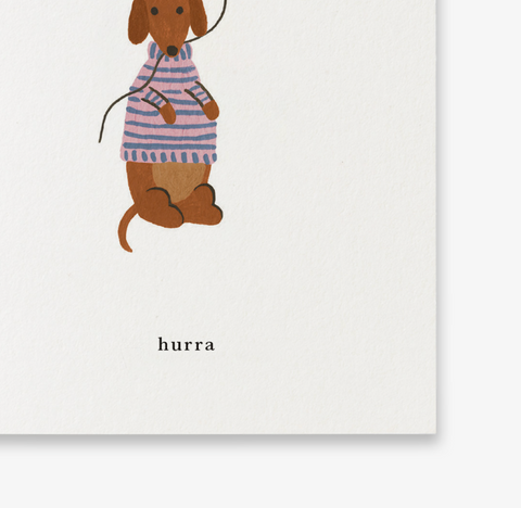 Kartotek-Minikort Hund (Hurra)-Norway Designs