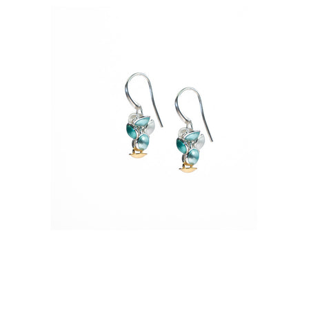 Seashell Earrings Hang Silver/Ocean
