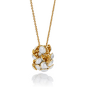 Kathrine Lindman  - Seashell Halskjede Sirkel Forgylt/Hvit - Norway Designs