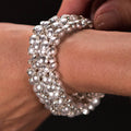 Kathrine Lindman-Seashell Armbånd 3 Rads Sølv/Hvit-Norway Designs
