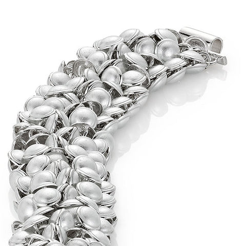 Kathrine Lindman-Seashell Armbånd 3 Rads Sølv/Hvit-Norway Designs