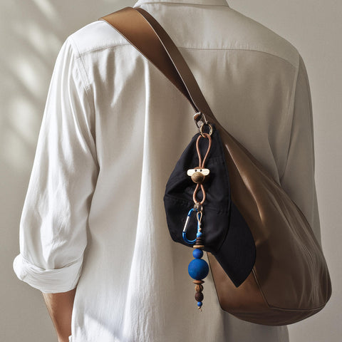 Ape Nøkkelring Teak/Lær