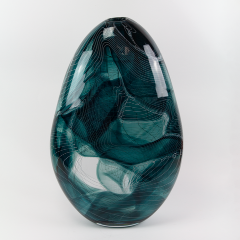 Klart Glass-Vase Flat H44cm Vidar Koksvik-Norway Designs