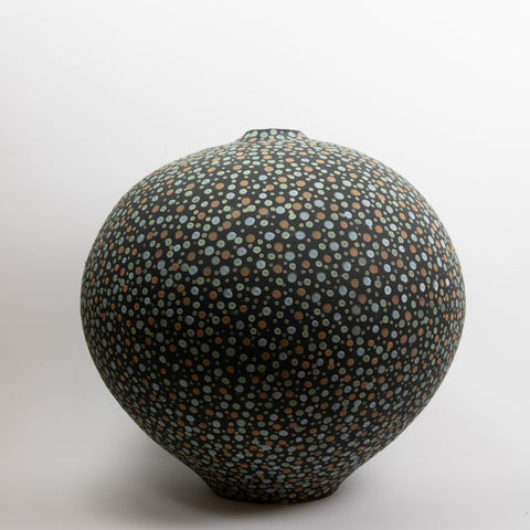 Henrik Rasmussen-Kulevase Sort/Prikker H27cm-Norway Designs