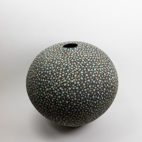 Henrik Rasmussen-Kulevase Sort/Prikker H27cm-Norway Designs