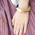 Kyoto Tango- Yellow Half 24k gull Armbånd-Norway Designs
