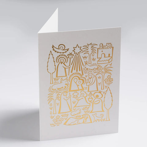 Lagom Design-Julekort Gold Nativity - Norway Designs