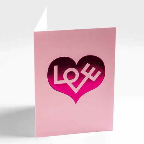 Lagom-Kort-Love Heart Pink-Norway Designs