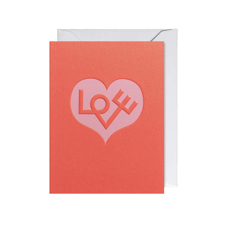 Lagom-minikort Love Heart Red- Norway Designs