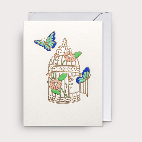 Lagom Design - Butterfly Cage Minikort - Norway Designs