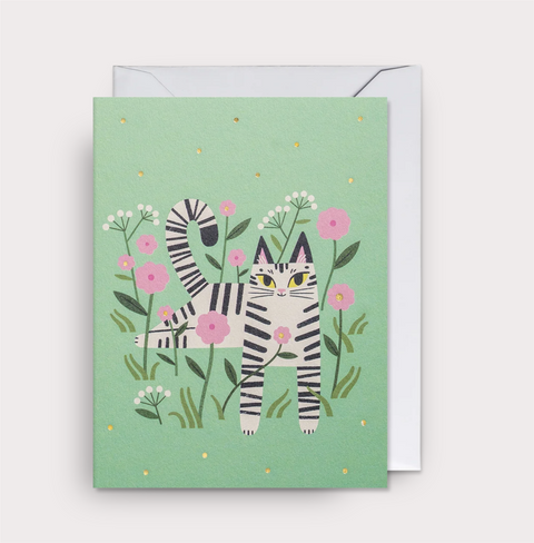 Lagom Design - Pink Meadow Cat Minikort - Norway Designs
