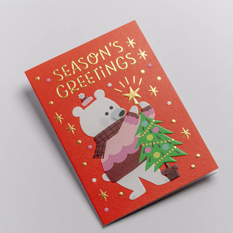 Lagom- Julekort Season's Greetings Polar Bear-Norway Designs