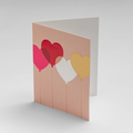 Lagom-Minikort "Floating Heart Balloons"-Norway Designs