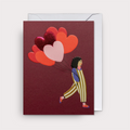 Lagom-Minikort "Heart Balloon Girl"-Norway Designs