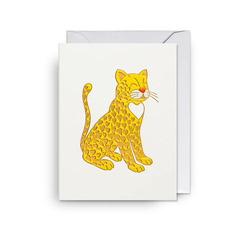 Lagom-Minikort "Leopard Love Hearts"-Norway Designs