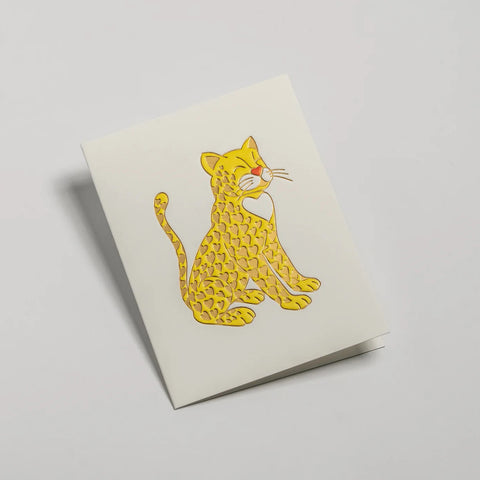 Lagom-Minikort "Leopard Love Hearts"-Norway Designs