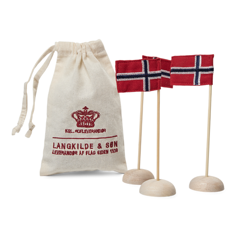 Langkilde & Søn - Bordflagg Mini 3stk - Norway Designs