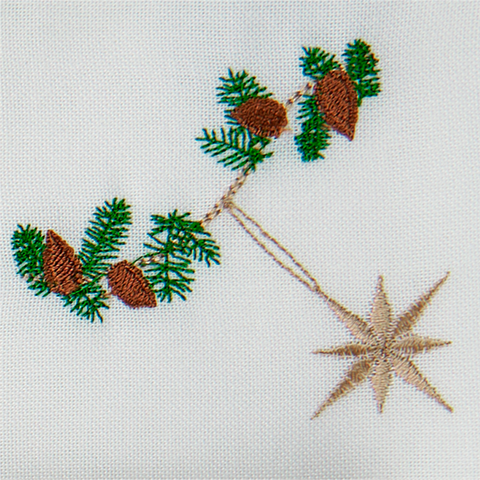 Langkilde & Søn - Juleserviett Gullstjerne 50x50cm - Norway Designs