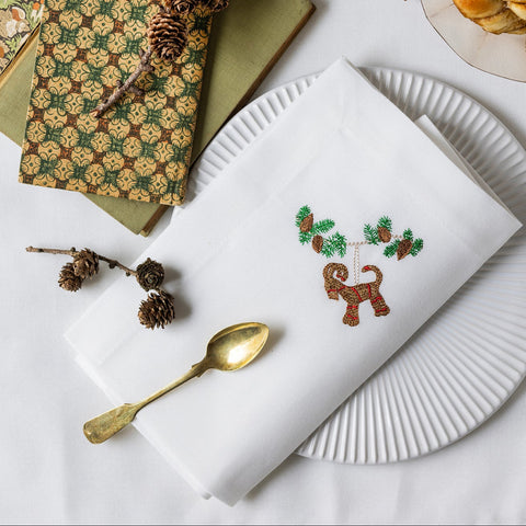 Langkilde & Søn - Juleserviett Julebukk 50x50cm - Norway Designs