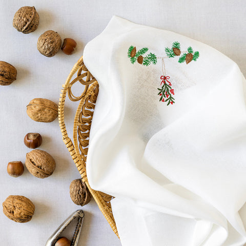 Langkilde & Søn - Juleserviett Misteltein 50x50cm - Norway Designs