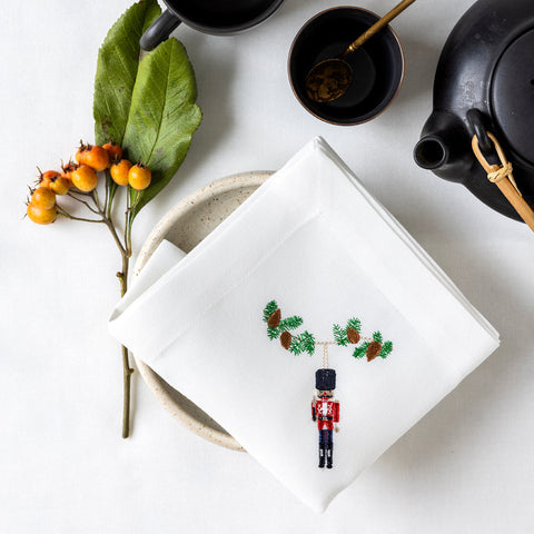 Langkilde & Søn - Juleserviett Nøtteknekker 50x50cm - Norway Designs