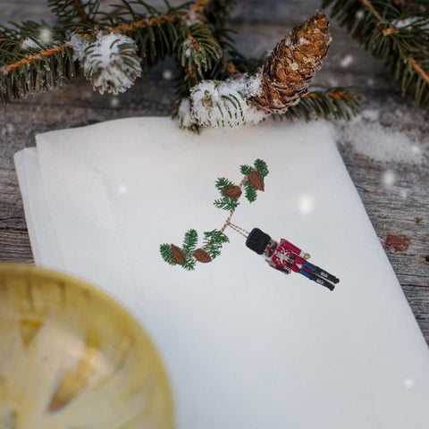 Langkilde & Søn - Juleserviett Nøtteknekker 50x50cm - Norway Designs