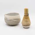 Matchasett Stengods Marmor Lys fra Liebenberg Ceramics