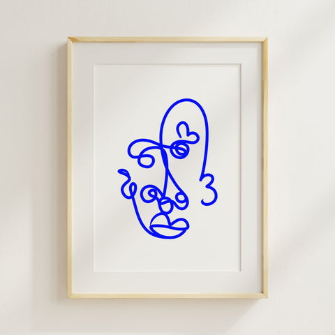 Lines by Viktoria - Abstrakt blå - Norway Designs