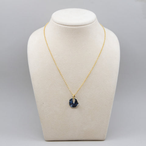 Linn Sigrid Bratland_Nomade Halssmykke lite m/Ring Blå_Norway Designs