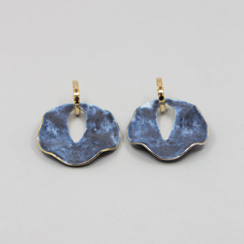 Linn Sigrid Bratland_Nomade Store Ørepynt m/Ring Blå-Norway Designs