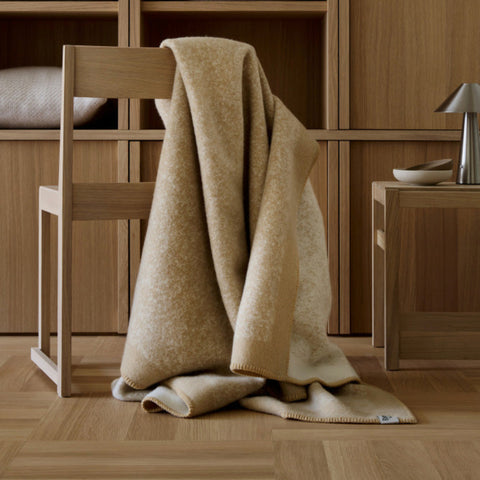 Røros Tweed- Mineral pledd Sand-Norway Designs