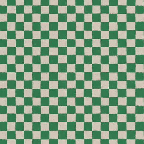 Gavepapir Checker 10m Grønn