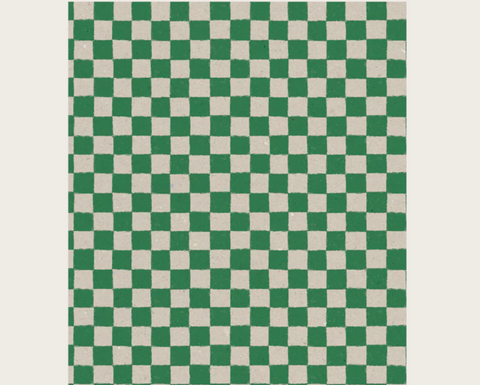 Maileg-Gavepapir Checker 10m Grønn-Norway Designs