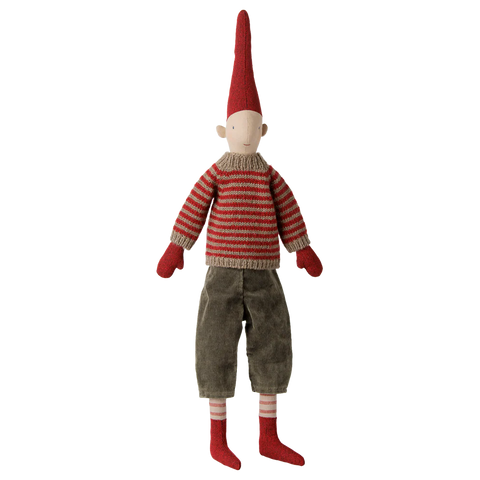 Maileg-Julepynt Pixy Boy Striped Knitted Sweater-Norway Designs