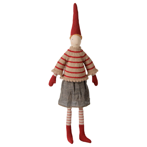 Maileg-Julepynt Pixy Girl Striped Knitted Sweater-Norway Designs