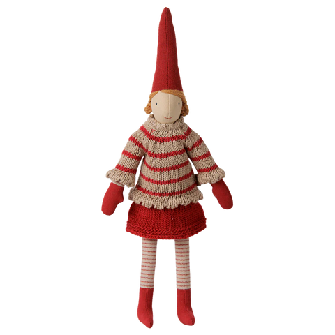 Maileg-Julepynt Pixy Girl Striped Knitted Sweater-Norway Designs