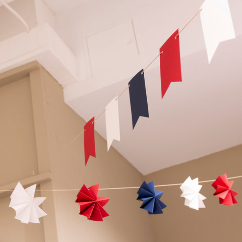 Paper for flower garlands on 17 May