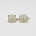 Mansjettknapper Square Sølv/Emalje Hvit - Norway Designs